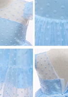 Load image into Gallery viewer, Kid little girl Blue Princess Birthday Tulle Dress
