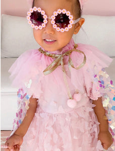 Kids little girls Pandora Butterfly Tulle Dress - Baby Pink