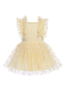 Yellow Daisy Tulle Frill Tutu Romper