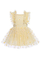 Load image into Gallery viewer, Yellow Daisy Tulle Frill Tutu Romper
