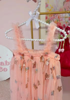 Load and play video in Gallery viewer, Birthday Tutu Stars &amp; Moons Little Girls Tulle Dress - Pink
