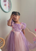 Load and play video in Gallery viewer, Whimsical Rapunzel Floral Luxe Princess Dress 💜🌸 (limited edition)
