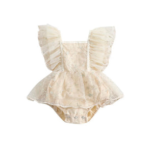 Gold Sparkle Birthday Frill Romper
