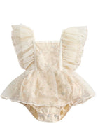 Load image into Gallery viewer, Gold Sparkle Birthday Frill Romper
