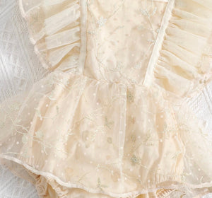 Gold Sparkle Birthday Frill Romper