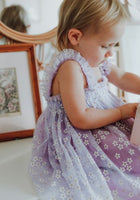 Load image into Gallery viewer, Kids little girls Arabella Daisy Tulle Dress - Lilac
