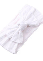 Load image into Gallery viewer, Baby Girl Textured Bow Topknot Headband - White
