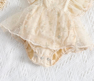 Gold Sparkle Birthday Frill Romper