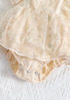 Load image into Gallery viewer, Gold Sparkle Birthday Frill Romper
