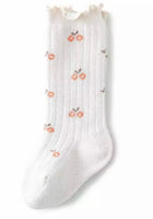 Load image into Gallery viewer, Baby Girl Knee High Socks - Peach Posy
