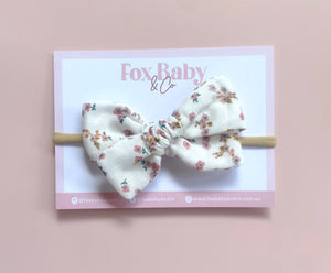 French Floral large pinwheel bow