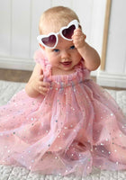Load image into Gallery viewer, Kids little girls Arabella Tulle Dress - Pink Sparkle
