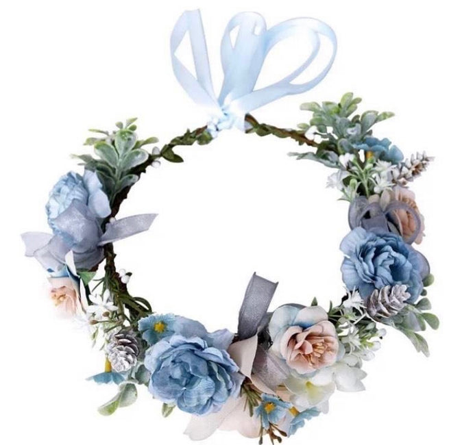 Blue Birthday Flower Crown