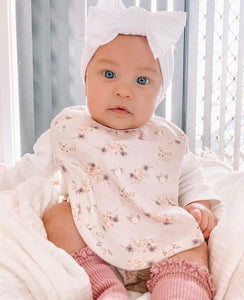 Baby Girl Textured Bow Topknot Headband - White