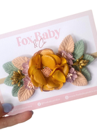 Load image into Gallery viewer, Mustard Floral Baby Headband
