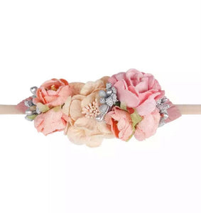 Peach Floral Headband