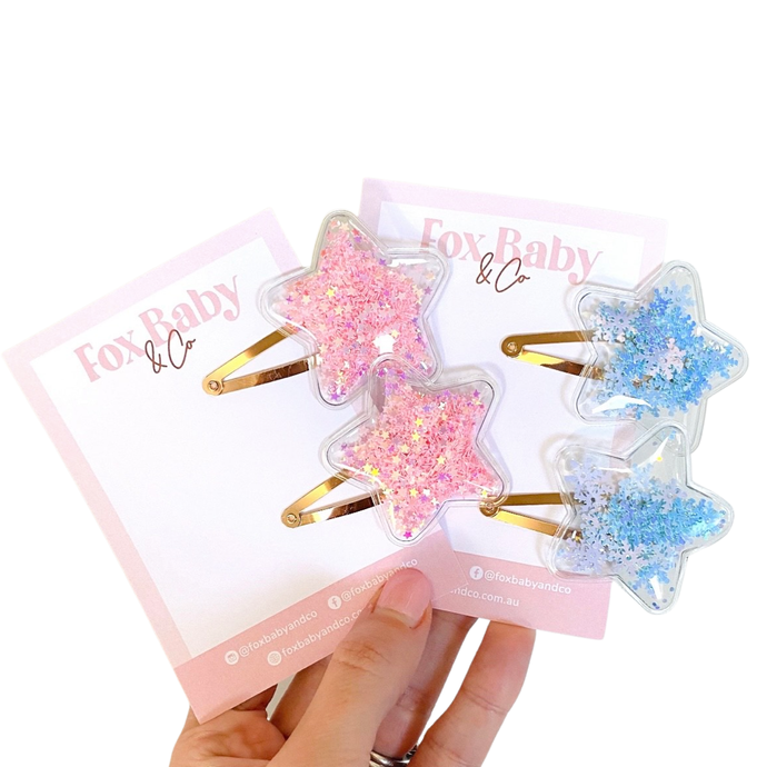 Star Sparkle Clip Set