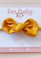Load image into Gallery viewer, Harper Baby Bow Headband - Mustard
