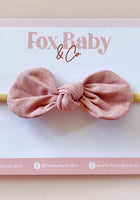 Load image into Gallery viewer, Harper Baby Bow Headband - Dusty Rose
