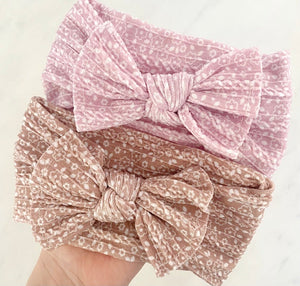 Baby Girl Floral Textured Bow Topknot Headband ~ Limited Edition